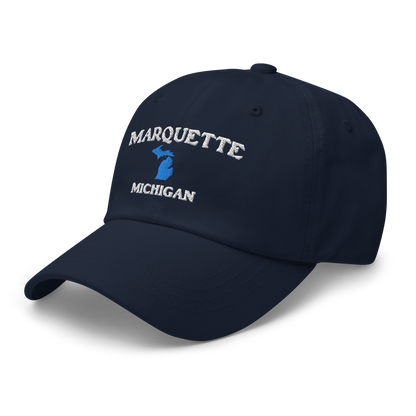 'Marquette Michigan' Dad Hat (w/ Michigan Outline)