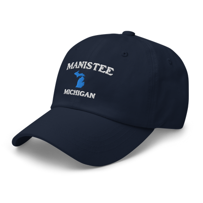 'Manistee Michigan' Dad Hat (w/ Michigan Outline)