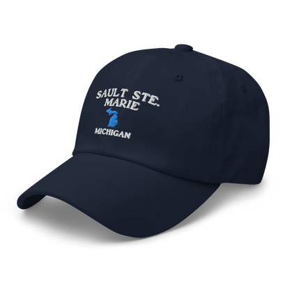 'Sault Ste. Marie' Dad Hat (w/ Michigan Outline)