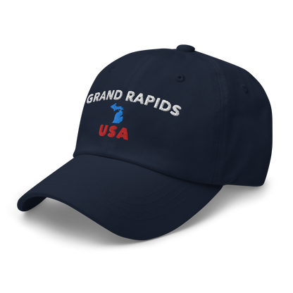 'Grand Rapids USA' Dad Hat (w/ Michigan Outline)