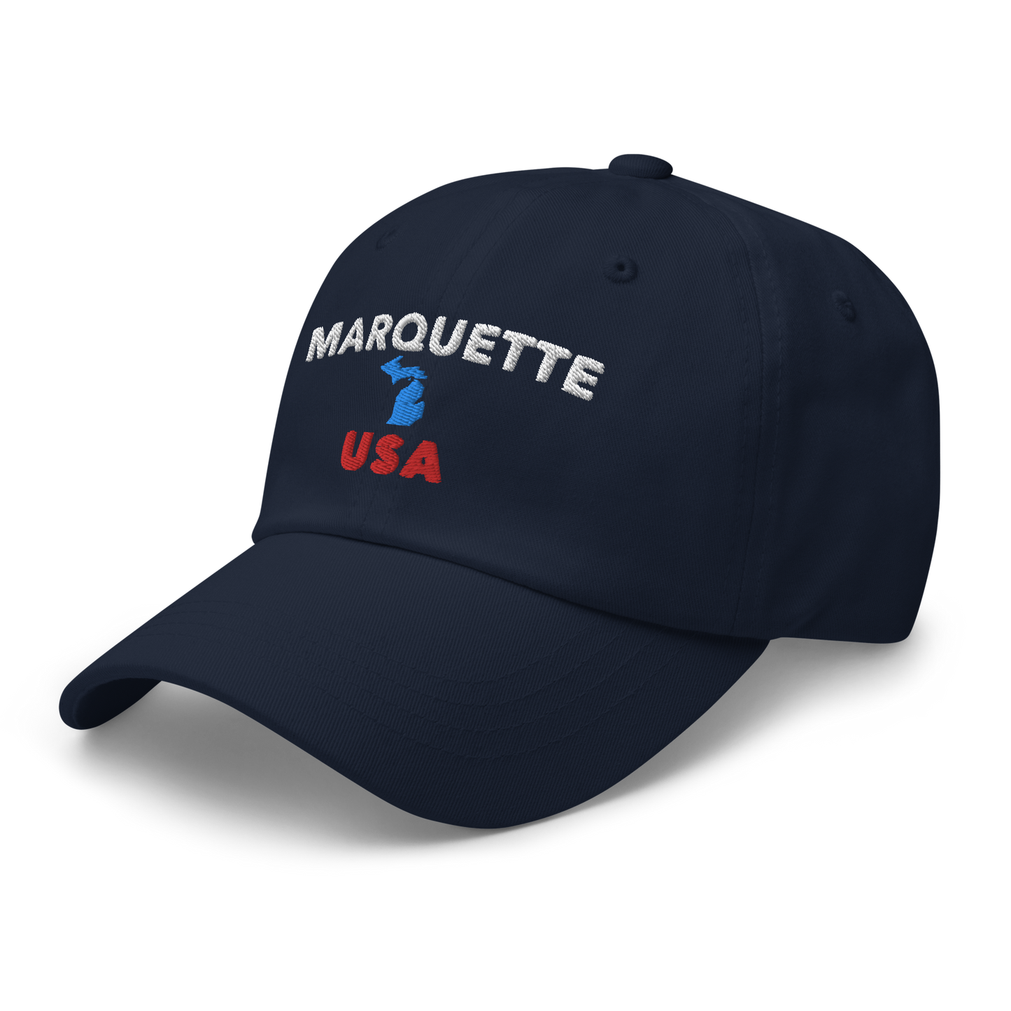 'Marquette USA' Dad Hat (w/ Michigan Outline)