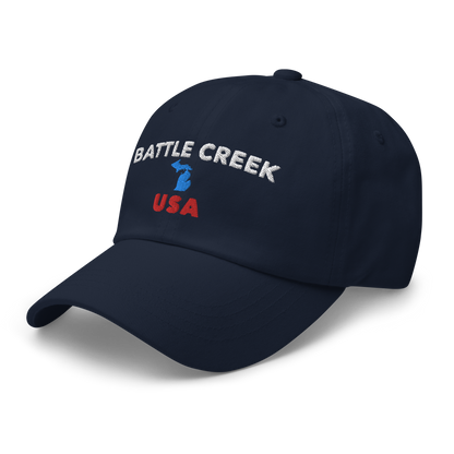 'Battle Creek USA' Dad Hat (w/ Michigan Outline)