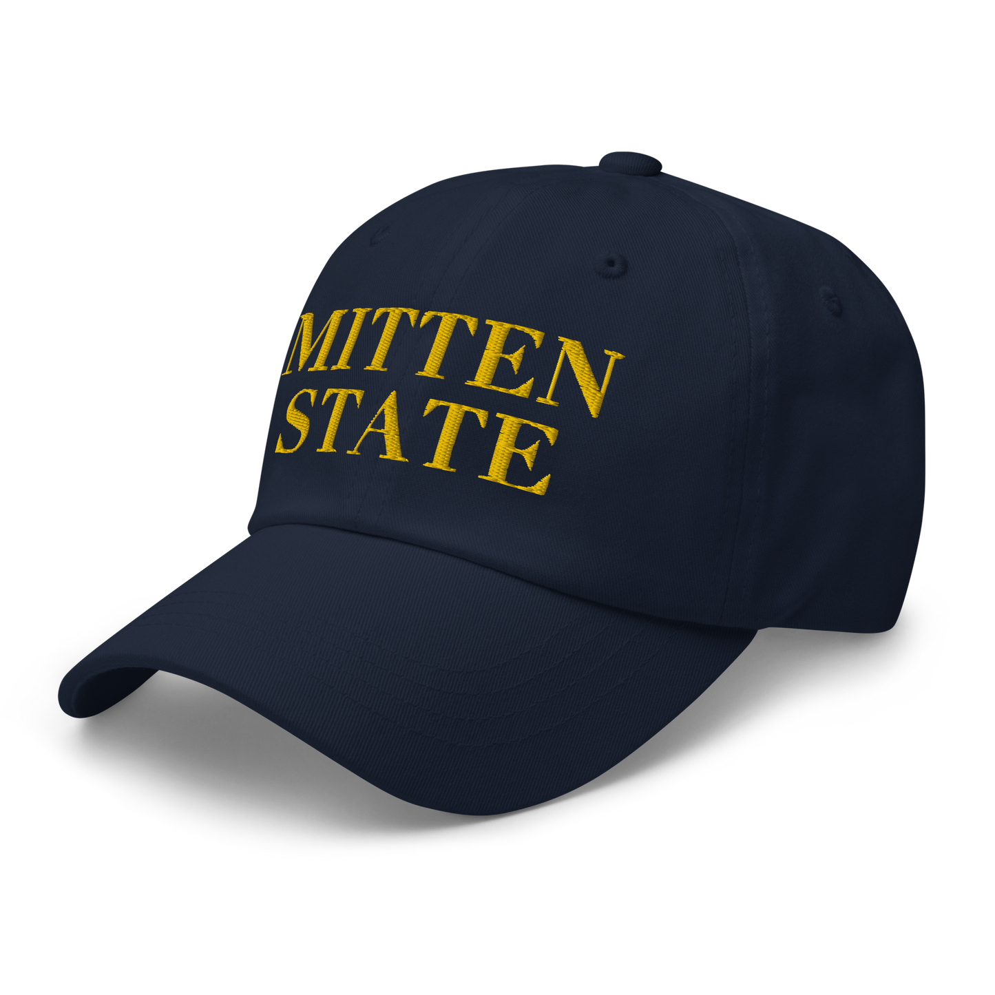 Michigan 'Mitten State' Dad Hat (Didone Font) | Gold Embroidery