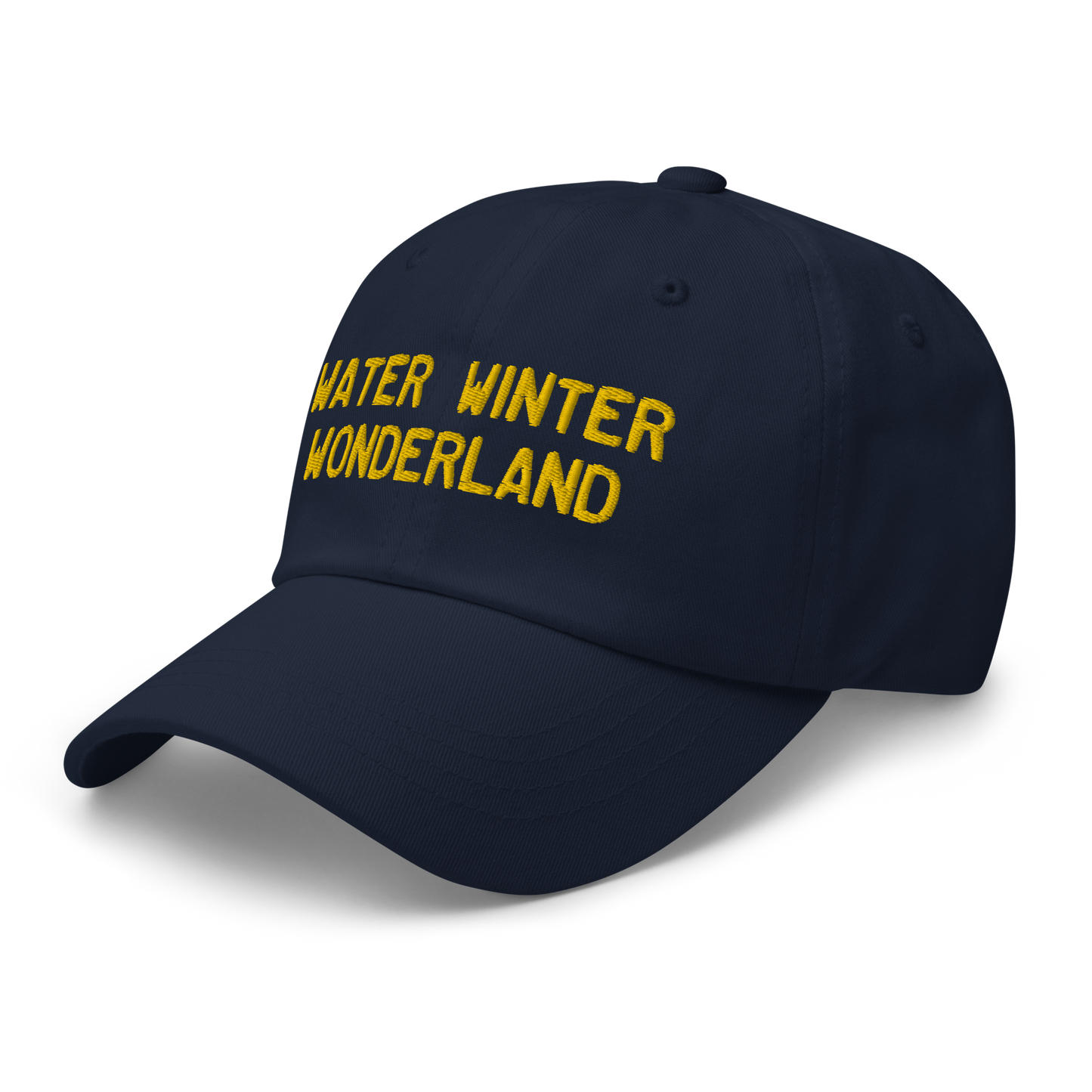 Michigan 'Water Winter Wonderland' Dad Hat (Licence Plate Font) | Gold Embroidery