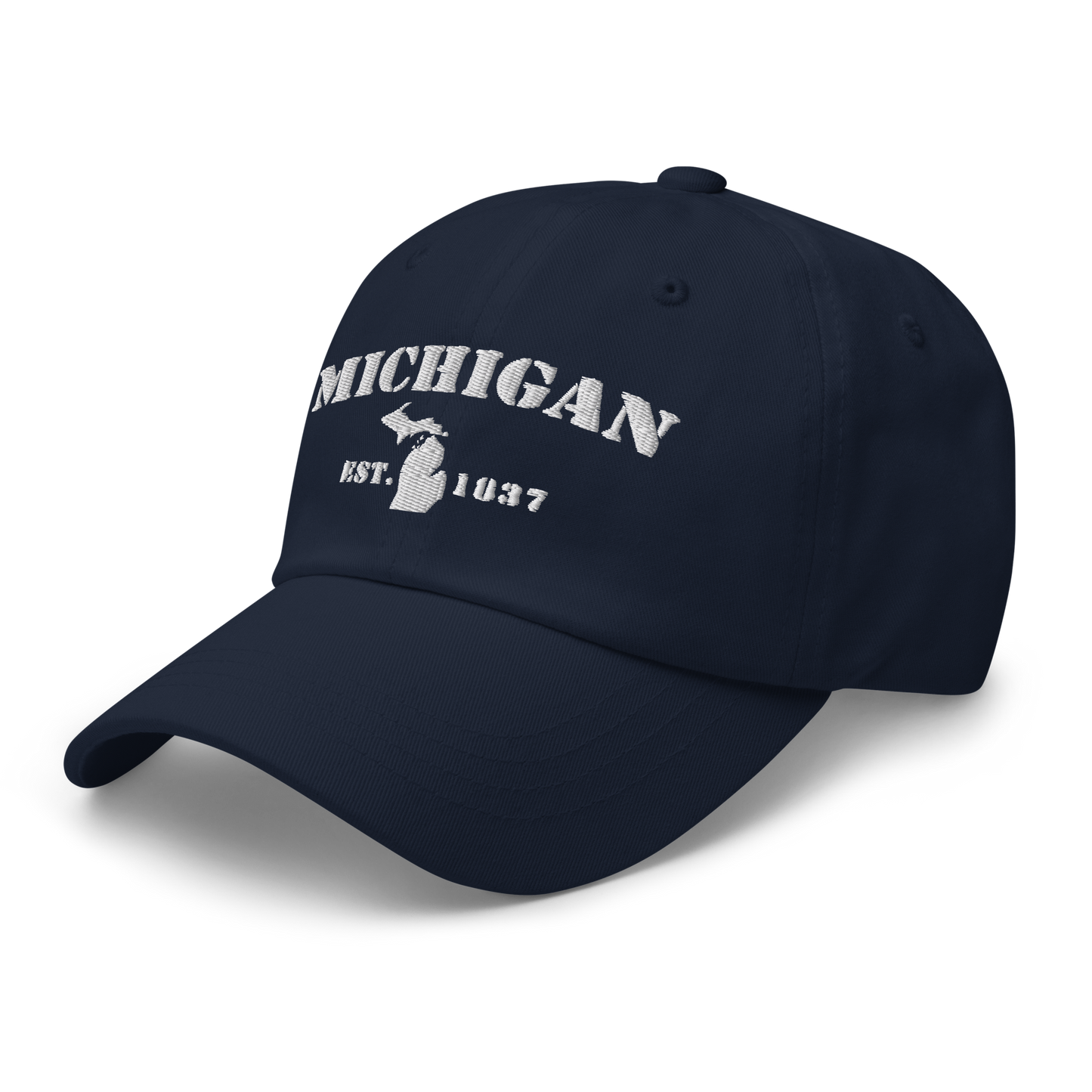 'Michigan EST 1837' Dad Hat (Army Font)