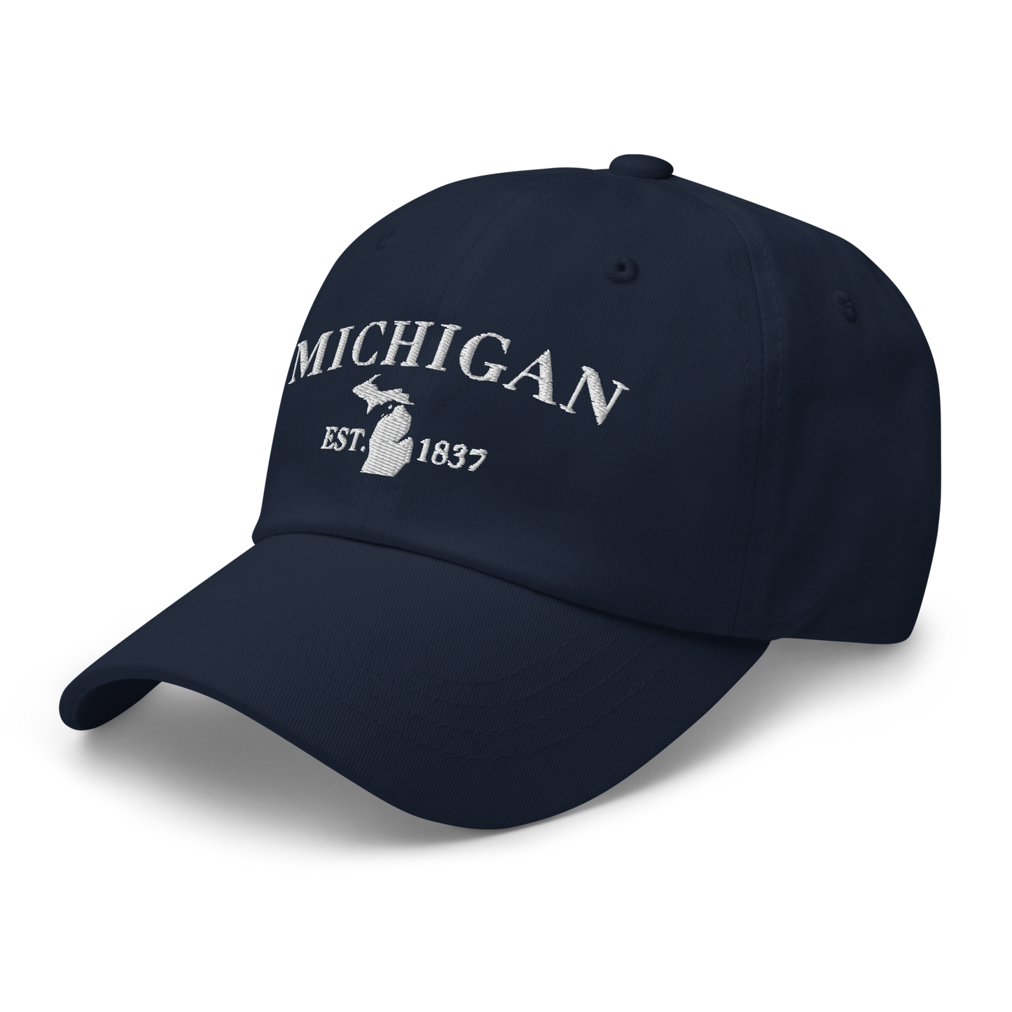 'Michigan EST 1837' Dad Hat (Didone Font)