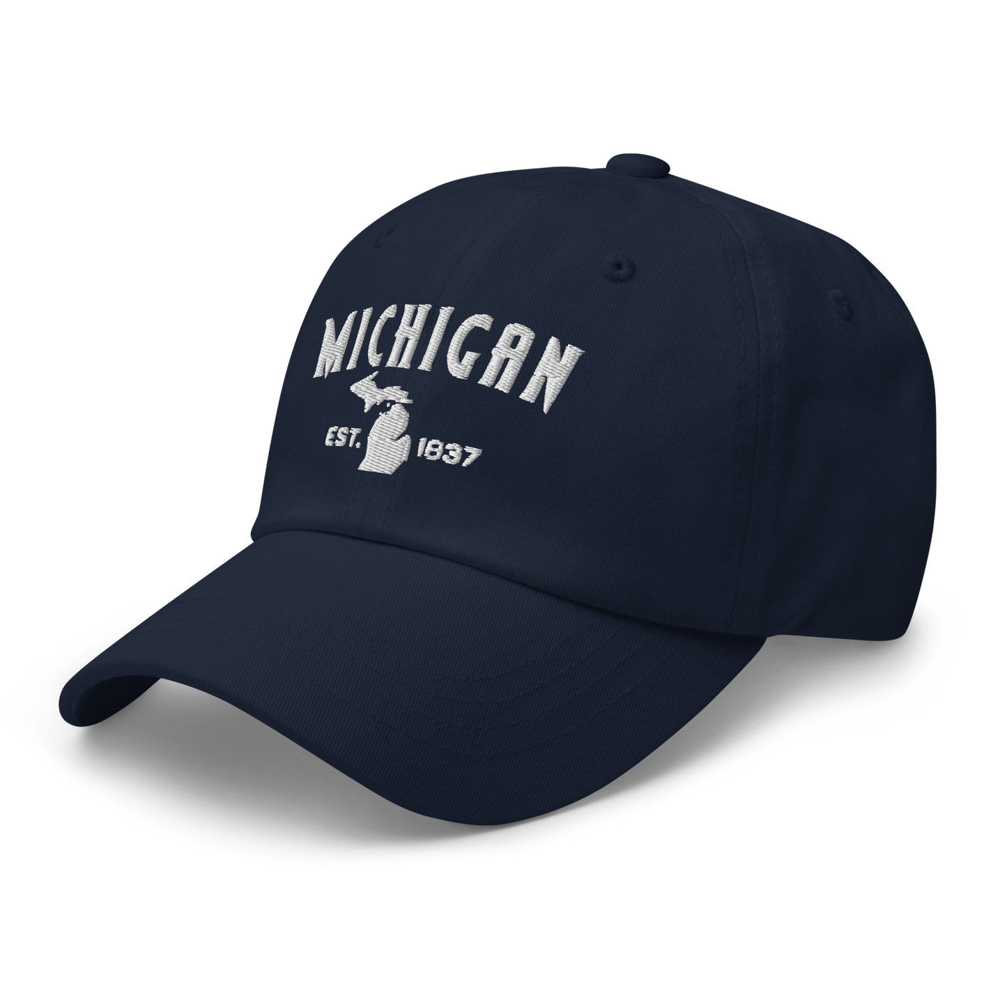 'Michigan EST 1837' Dad Hat (Vicious Mustelid Font)