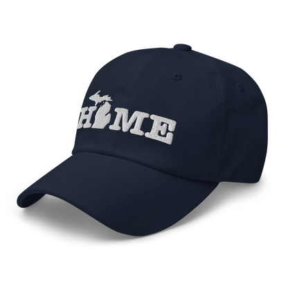 Michigan 'Home' Dad Hat (Typewriter Font)