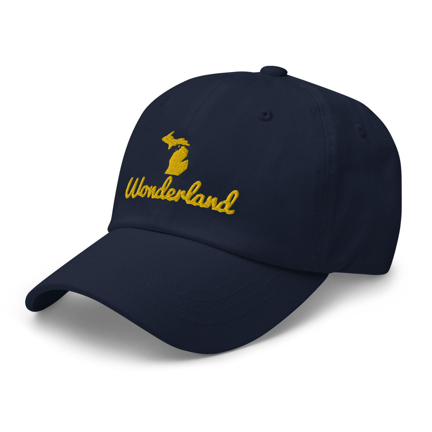 Michigan 'Wonderland' Dad Hat (Script Font) | Gold Embroidery