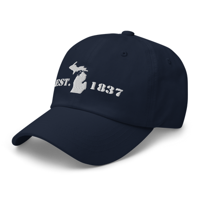 Michigan 'EST 1837' Dad Hat (Army Font)