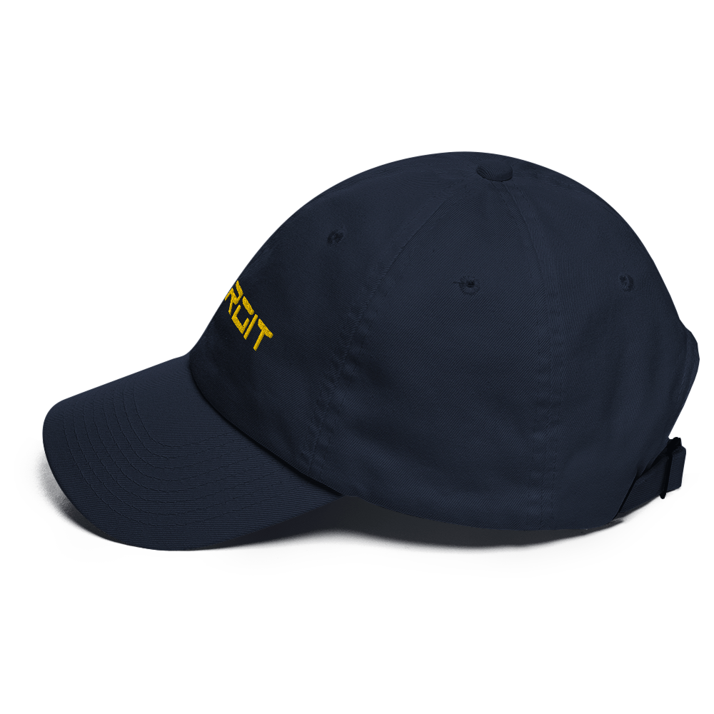 'Detroit' Dad Hat (Electric Font) | Gold Embroidery