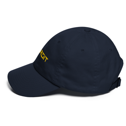 'Detroit' Dad Hat (Electric Font) | Gold Embroidery