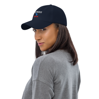 'Detroit USA' Dad Hat (w/ Michigan Outline)