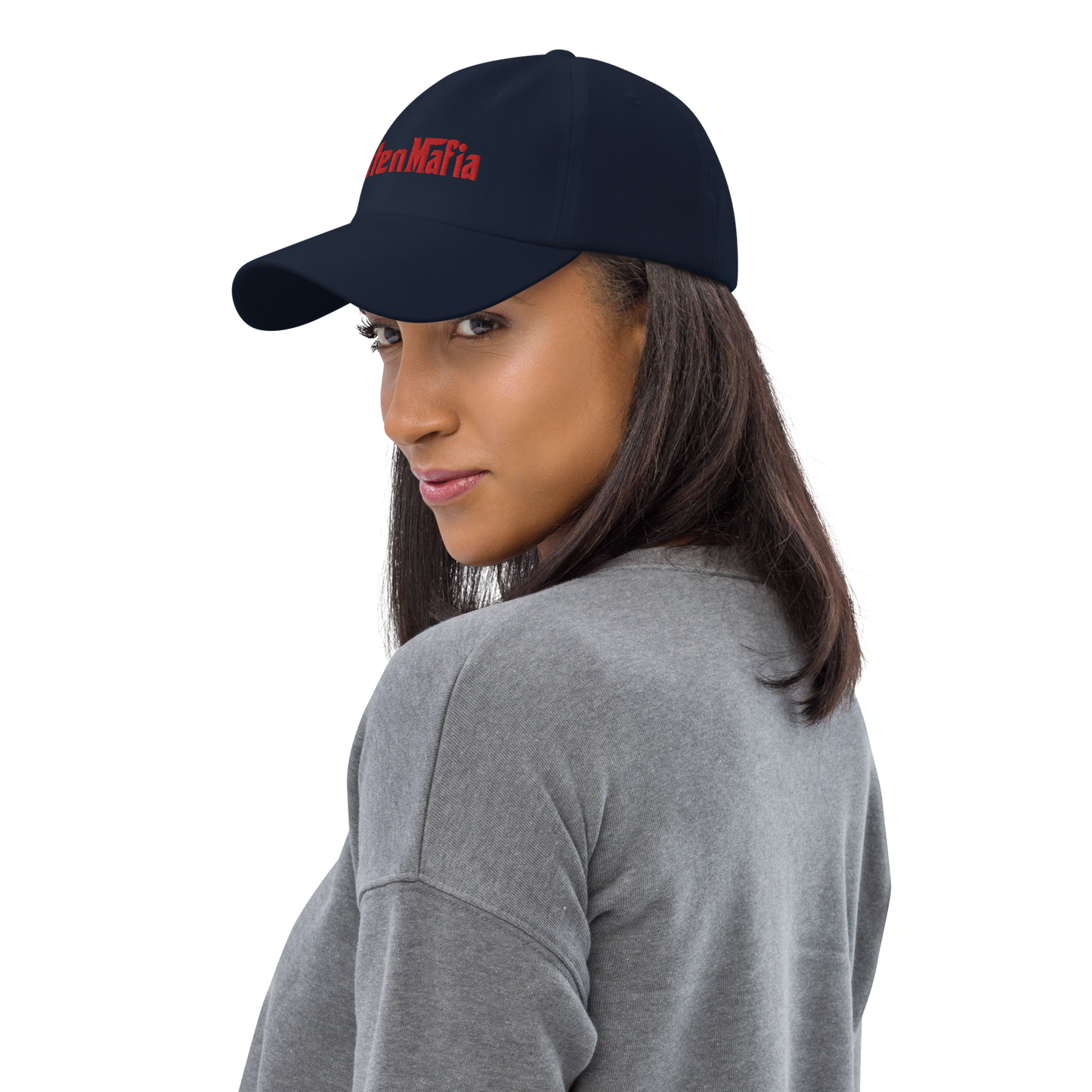 Michigan 'MittenMafia' Dad Hat (Gangster Font) | Red Embroidery