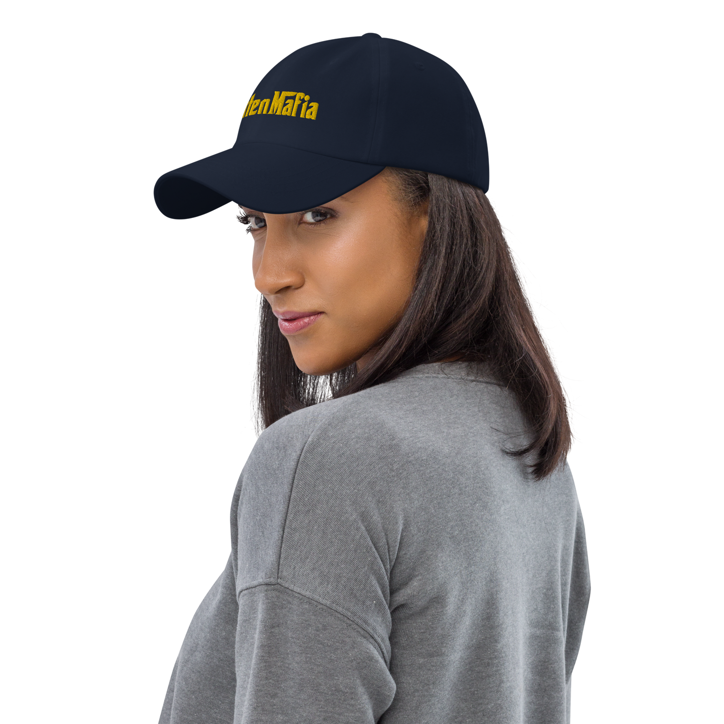 Michigan 'MittenMafia' Dad Hat (Gangster Font) | Gold Embroidery