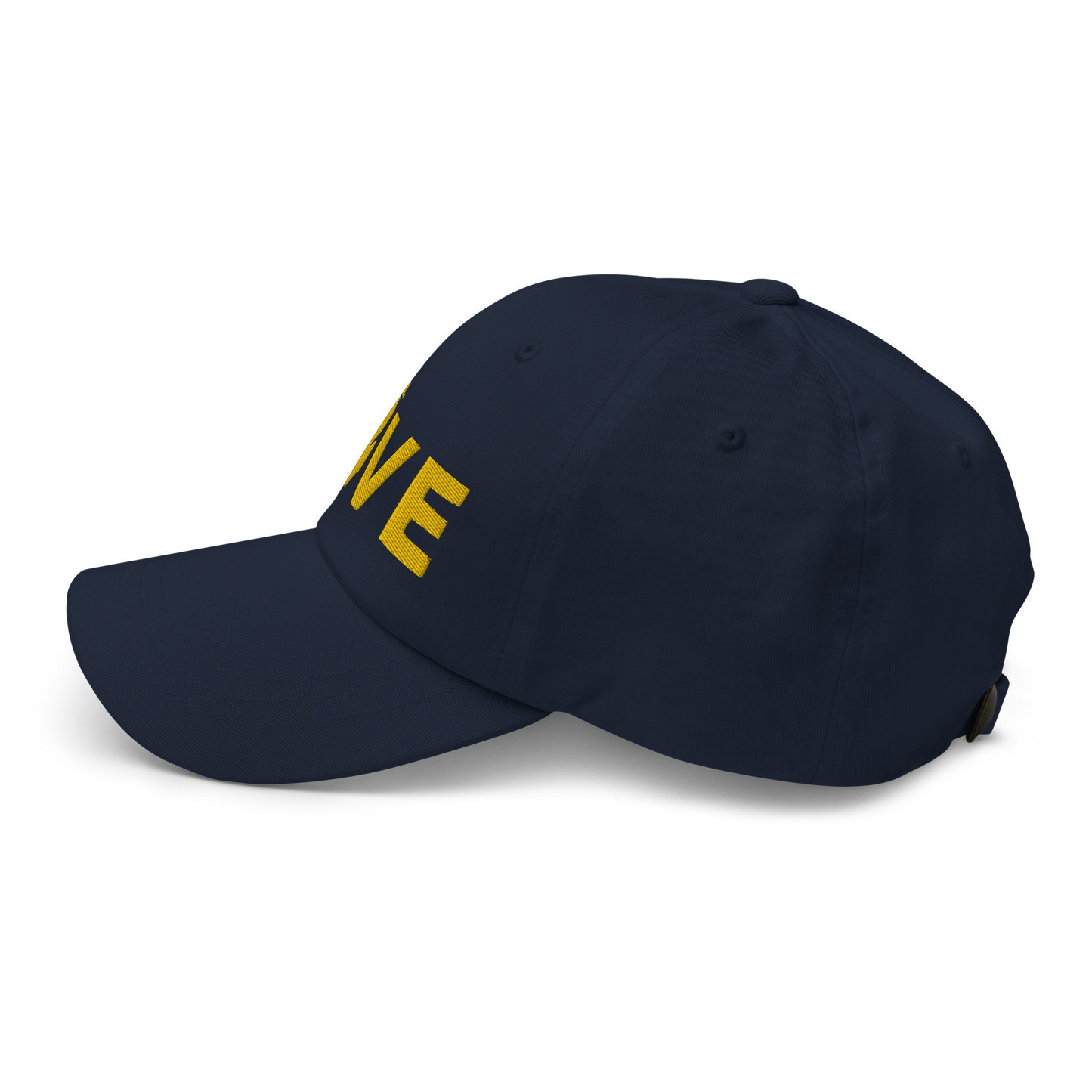 Michigan 'Love' Dad Hat (Geometric Sans Font) | Gold Embroidery