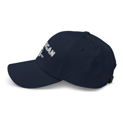 'Michigan EST 1837' Dad Hat (Metalpress Font)