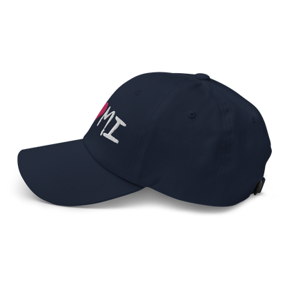 Michigan 'I ❤️ MI' Dad Hat (Brush Font)