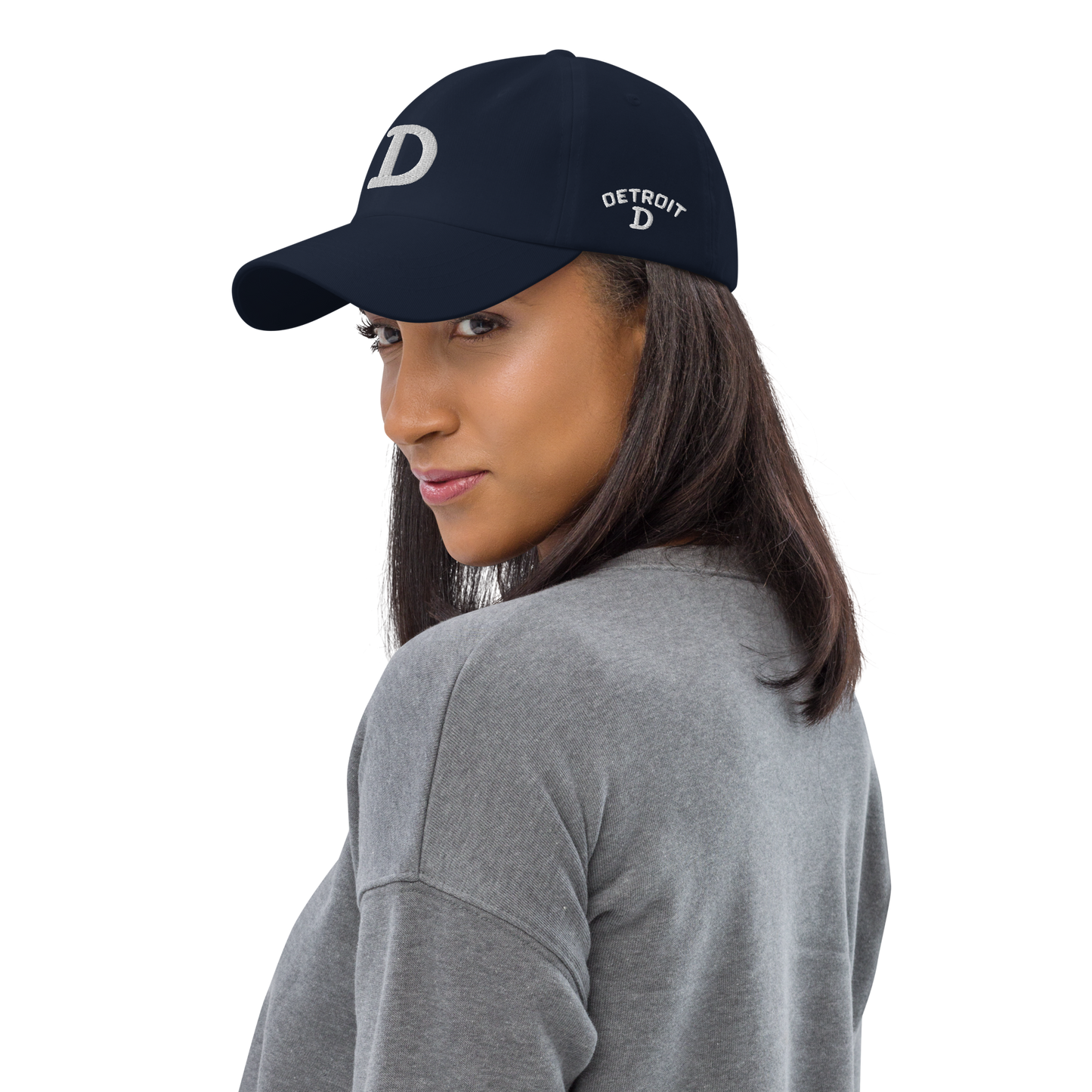 Detroit 'Old French D' Dad Hat (w/ Side Design)