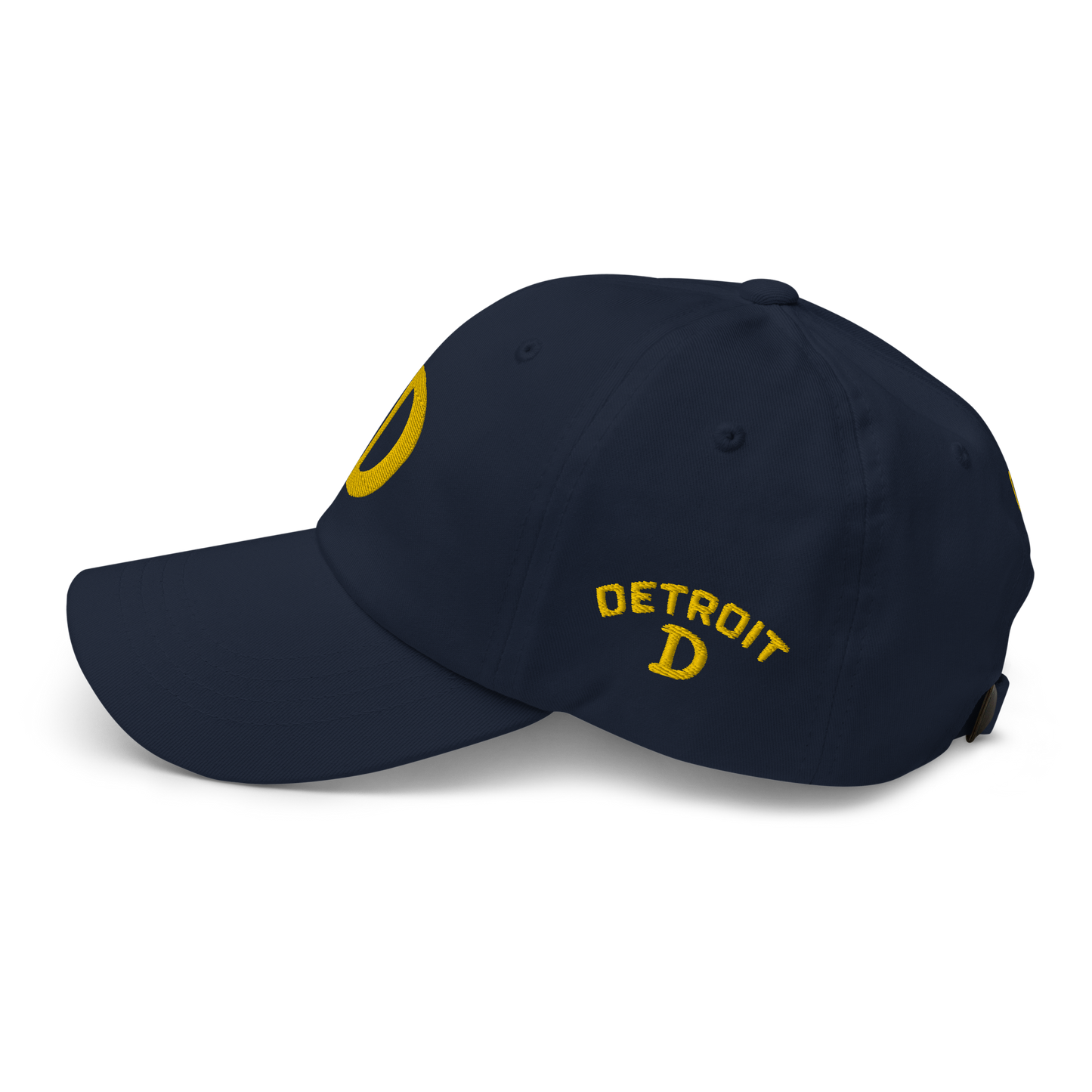 Detroit 'Old French D' Dad Hat (w/ Side Design) | Gold Embroidery