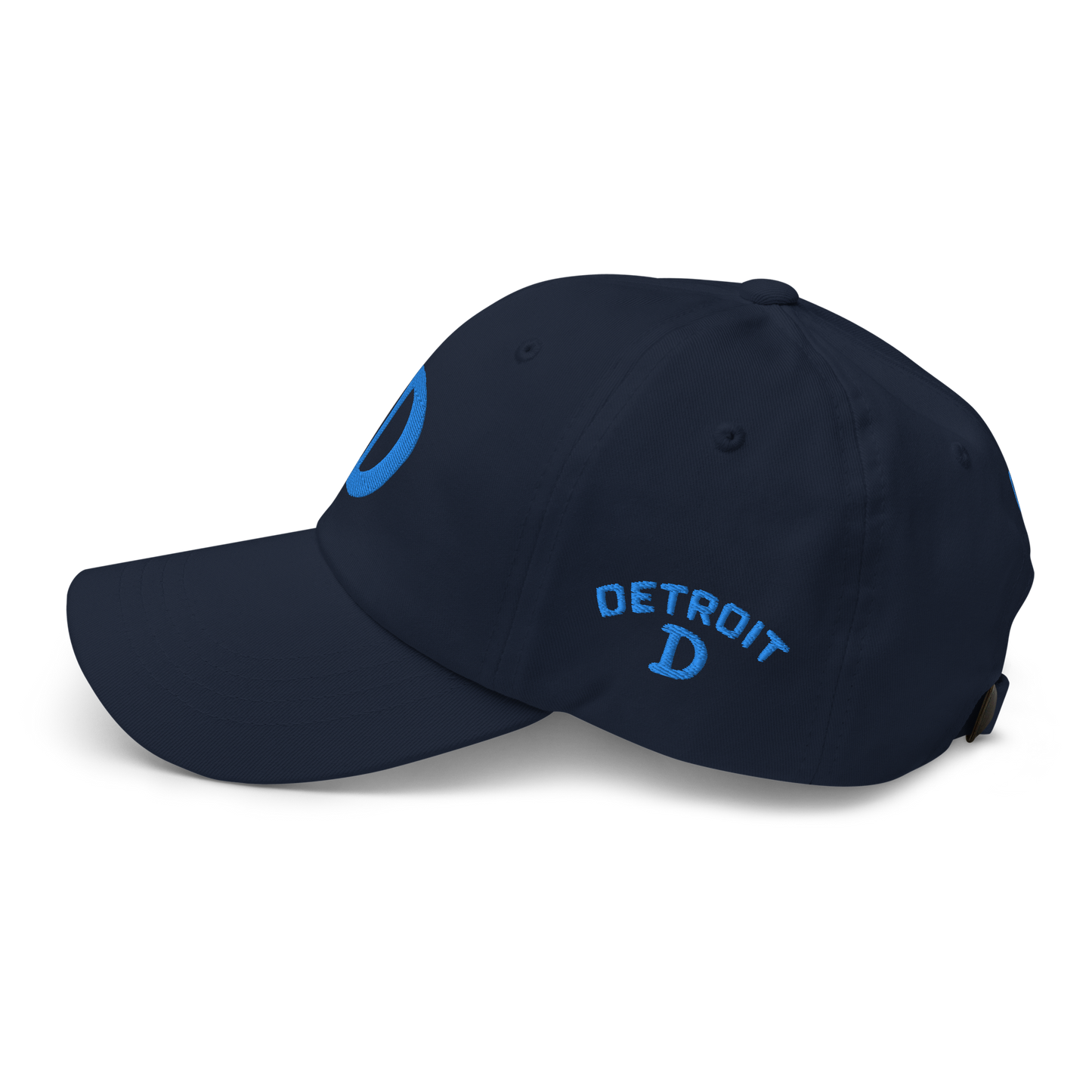 Detroit 'Old French D' Dad Hat (w/ Side Design) | Azure Embroidery