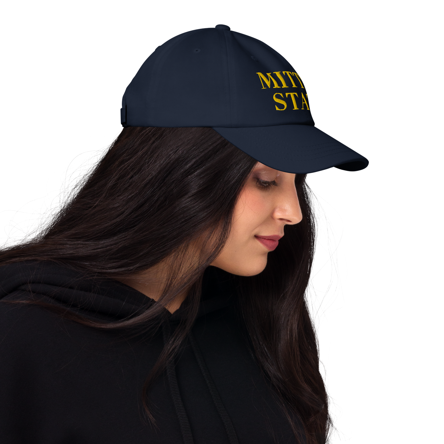 Michigan 'Mitten State' Dad Hat (Didone Font) | Gold Embroidery