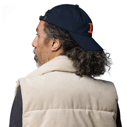 Detroit 'Old French D' Dad Hat (w/ Side Design) | Orange Embroidery