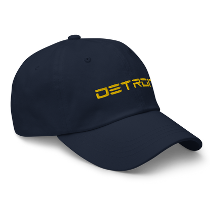 'Detroit' Dad Hat (Electric Font) | Gold Embroidery