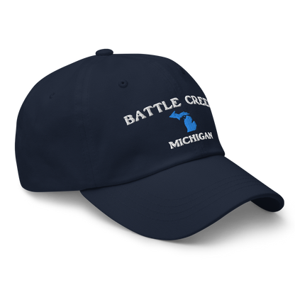 'Battle Creek Michigan' Dad Hat (w/ Michigan Outline)