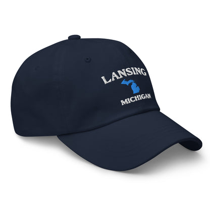 'Lansing Michigan' Dad Hat (w/ Michigan Outline)