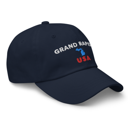 'Grand Rapids USA' Dad Hat (w/ Michigan Outline)