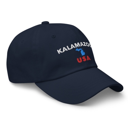 'Kalamazoo USA' Dad Hat (w/ Michigan Outline)