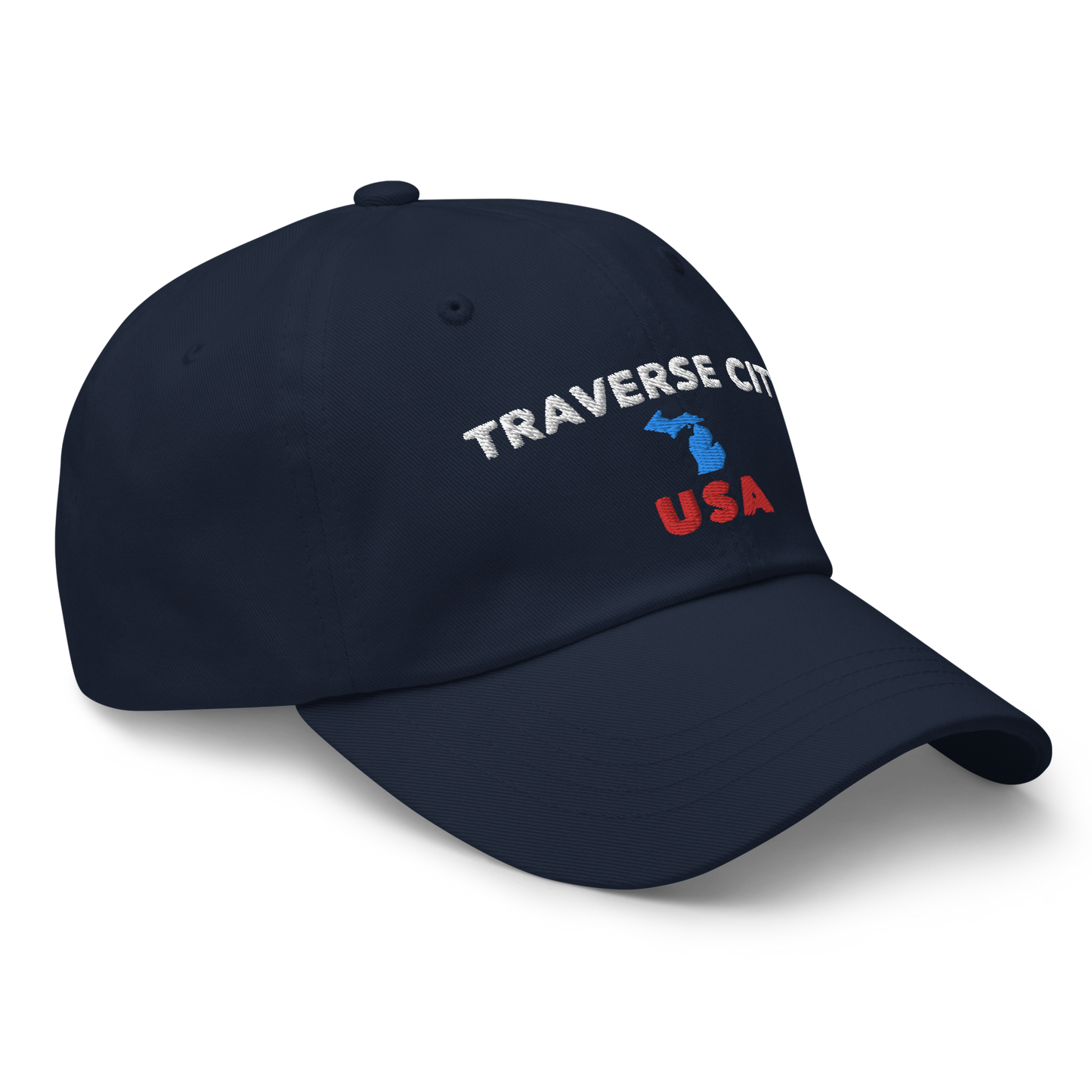 'Traverse City USA' Dad Hat (w/ Michigan Outline)