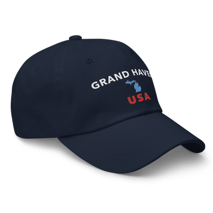 'Grand Haven' Dad Hat (w/Michigan Outline)