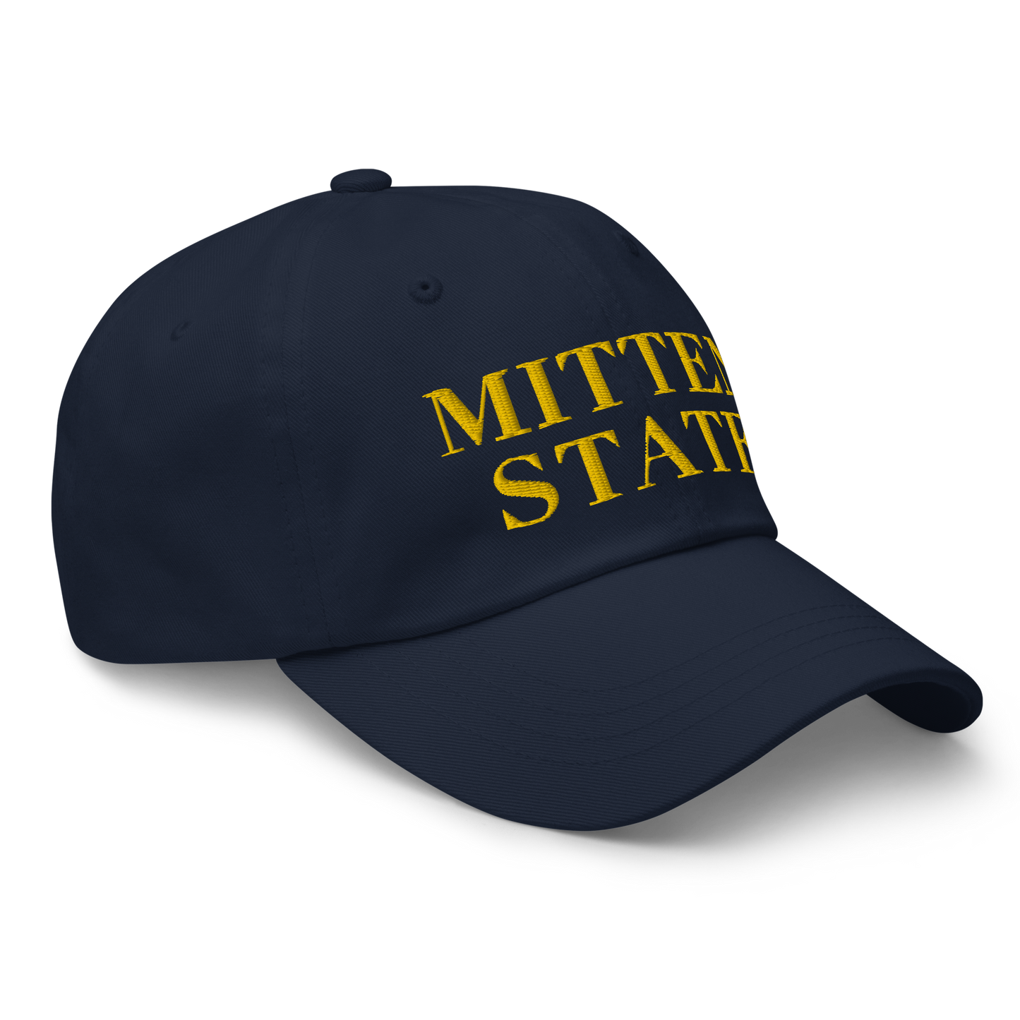 Michigan 'Mitten State' Dad Hat (Didone Font) | Gold Embroidery