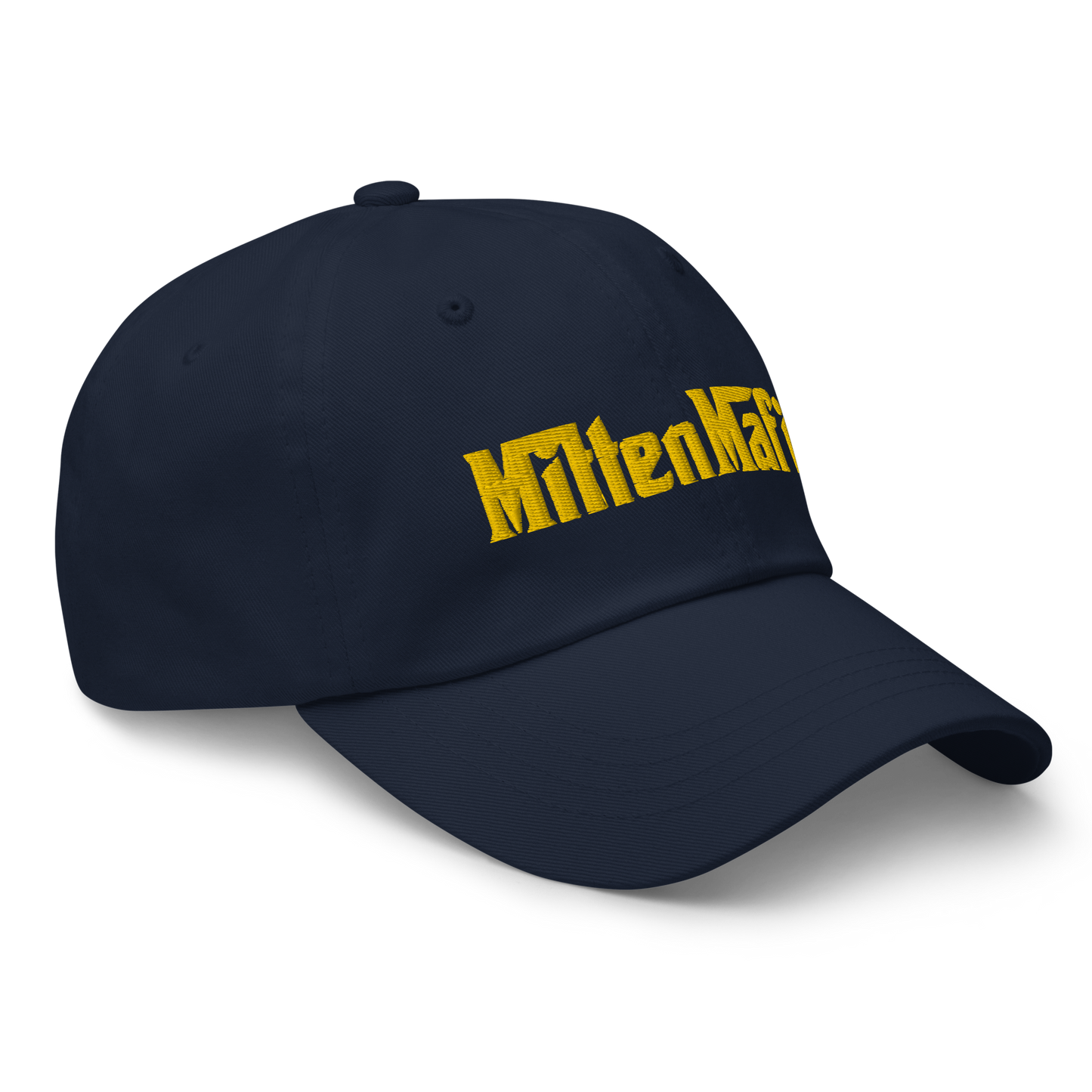 Michigan 'MittenMafia' Dad Hat (Gangster Font) | Gold Embroidery