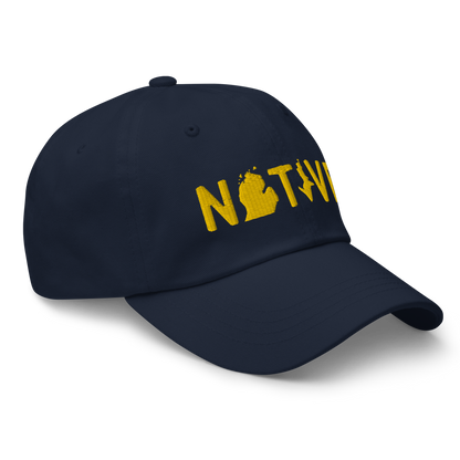 Michigan 'Native' Dad Hat (Licence Plate Font) | Gold Embroidery