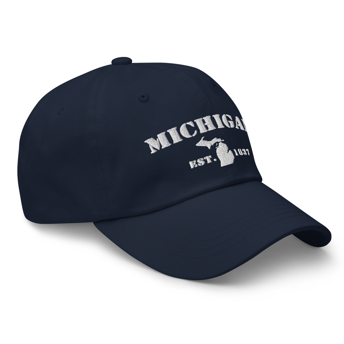 'Michigan EST 1837' Dad Hat (Army Font)