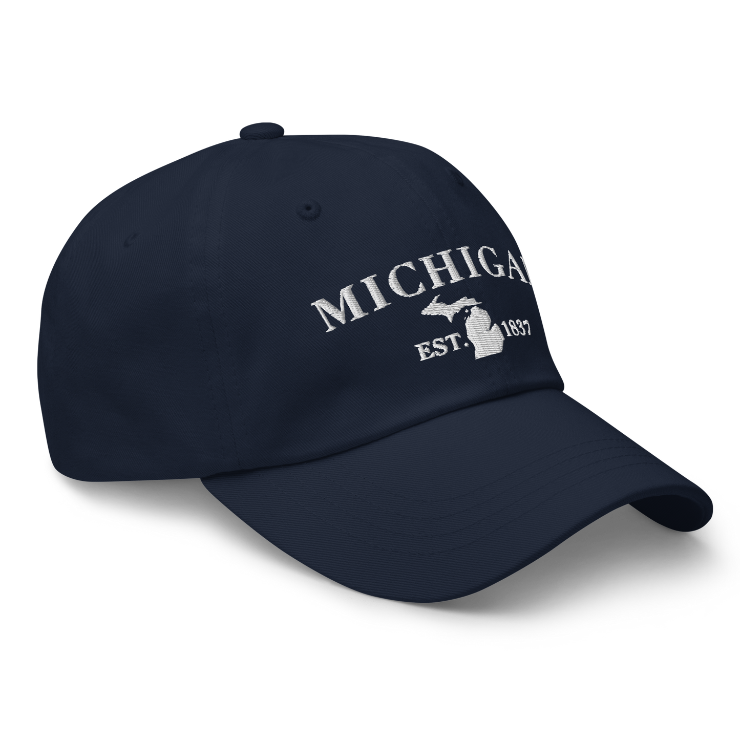 'Michigan EST 1837' Dad Hat (Didone Font)