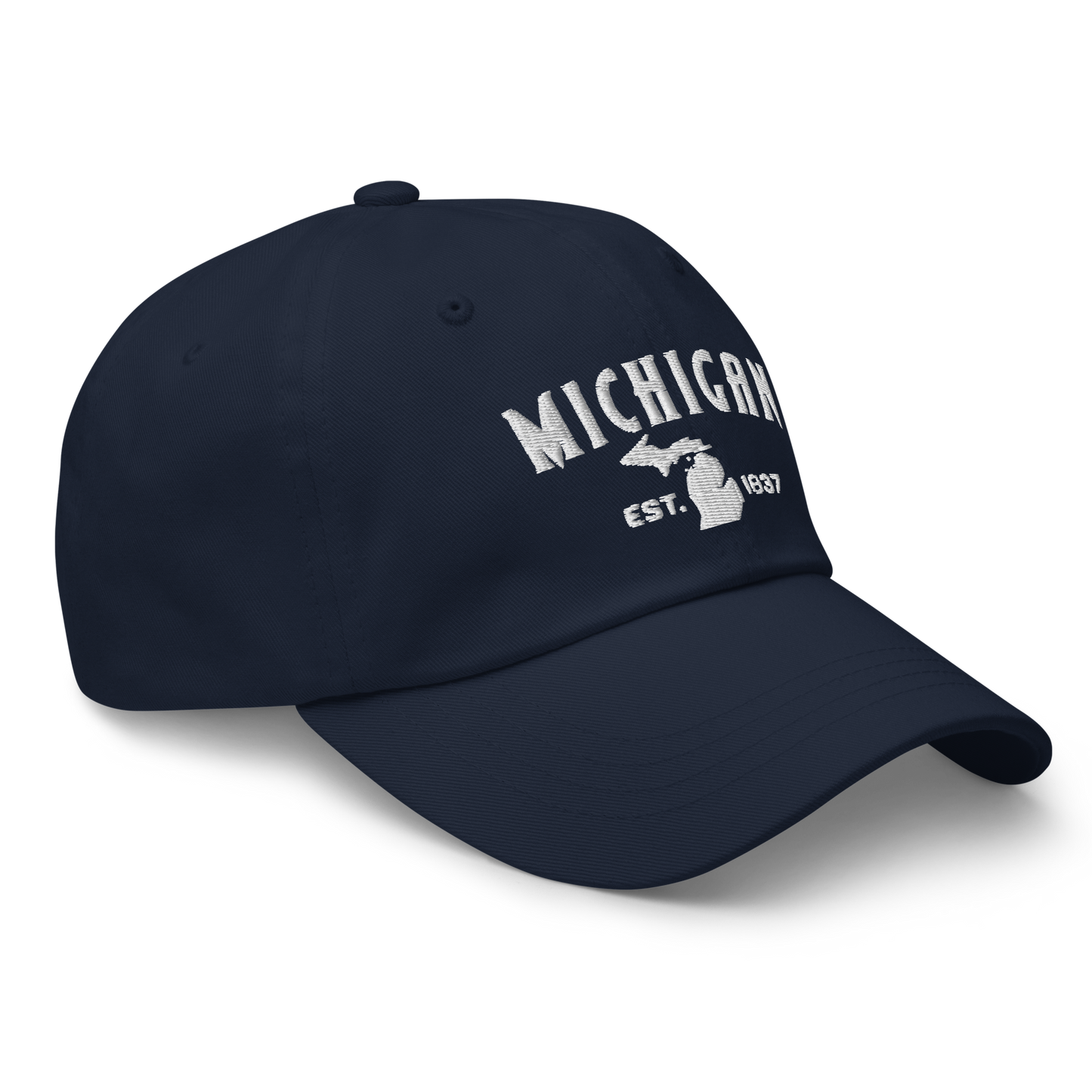 'Michigan EST 1837' Dad Hat (Vicious Mustelid Font)