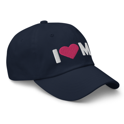 Michigan 'I ❤️ MI' Dad Hat (Rounded Swiss Font)