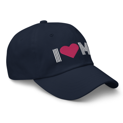 Michigan 'I ❤️ MI' Dad Hat (Metalpress Font)