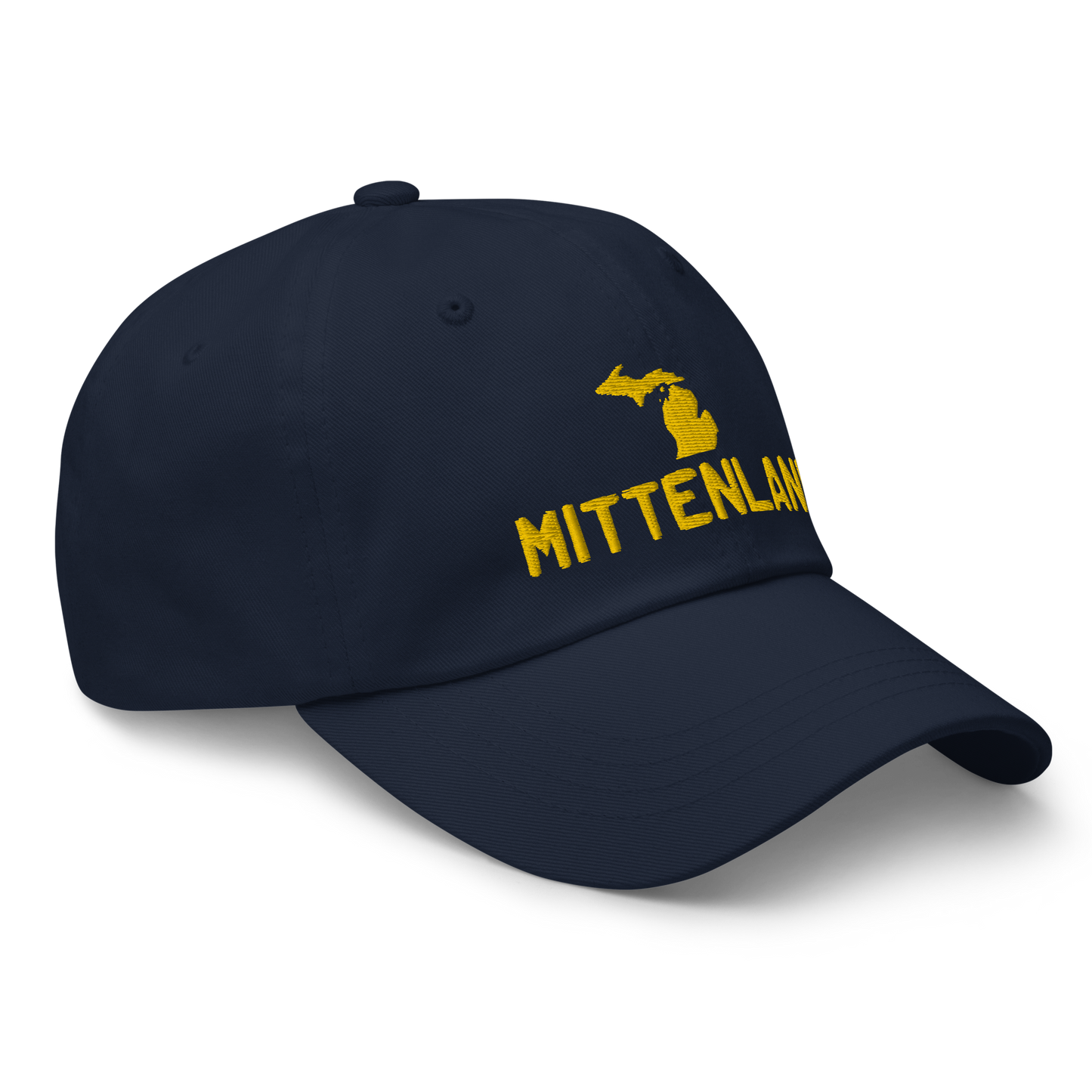 Michigan 'Mittenland' Dad Hat | Gold Embroidery