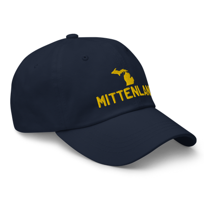 Michigan 'Mittenland' Dad Hat | Gold Embroidery