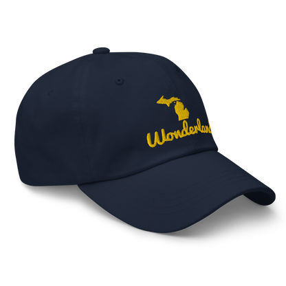 Michigan 'Wonderland' Dad Hat (Script Font) | Gold Embroidery