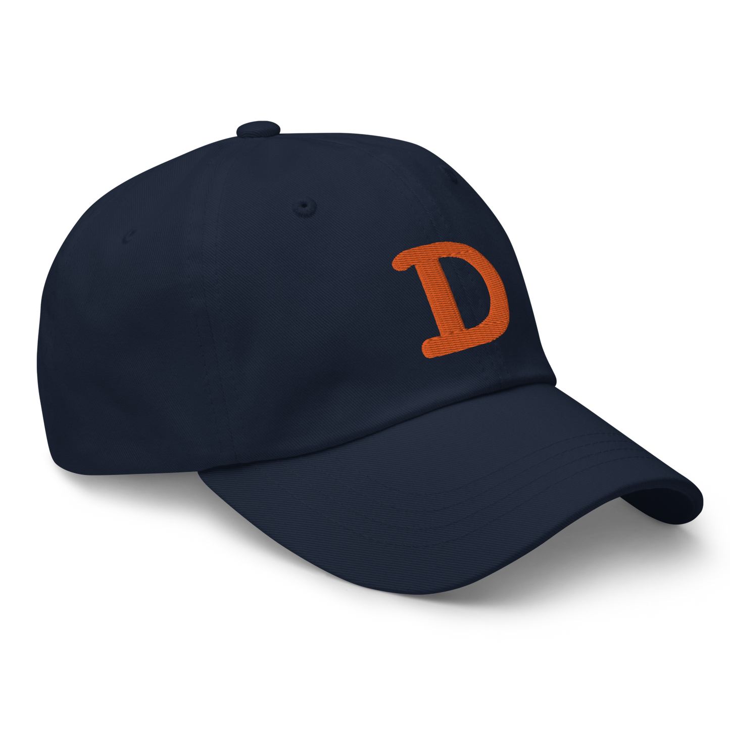 Detroit 'Old French D' Dad Hat (w/ Side Design) | Orange Embroidery