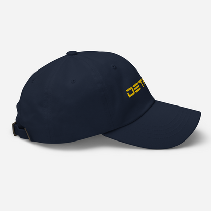 'Detroit' Dad Hat (Electric Font) | Gold Embroidery