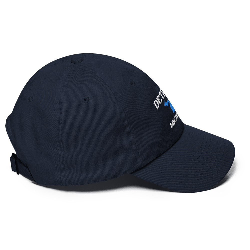 'Detroit Michigan' Dad Hat (w/ Michigan Outline)