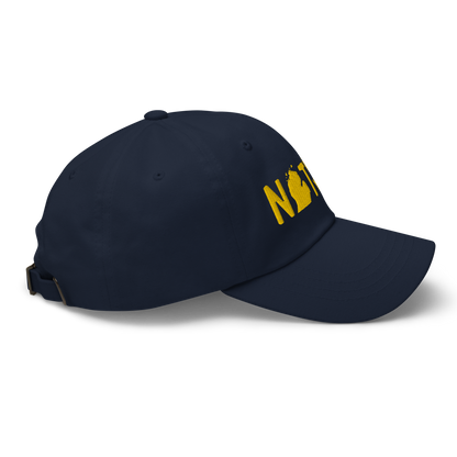 Michigan 'Native' Dad Hat (Licence Plate Font) | Gold Embroidery