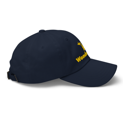 Michigan 'Wonderland' Dad Hat (Geometric Sans Font) | Gold Embroidery